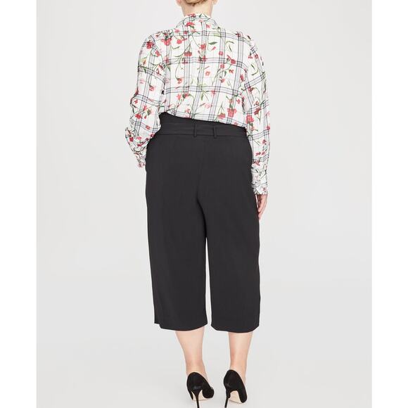 RACHEL ROY Womens Floral Check Ruffle Cuff Blouse Size 20W - Picture 2 of 14